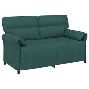 vidaXL Sof&aacute; de 2 Plazas 2 plaza Verde oscuro 158 x 83 x 95 cm Tela