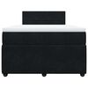 vidaXL Cama box spring con colch&oacute;n terciopelo negro 120x200 cm