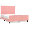 vidaXL Estructura de cama sin colch&oacute;n terciopelo rosa 140x200 cm