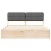 vidaXL Estructura de Cama con Cabecera Tapizada Gris oscuro