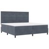vidaXL Cama Box Spring LED Gris oscuro 200 x 200 cm Terciopelo