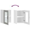 vidaXL Armario pared cocina puerta de cristal Kalmar gris hormig&oacute;n
