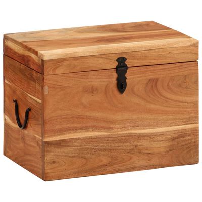 vidaXL Caja de almacenaje madera maciza de acacia 39x28x31 cm