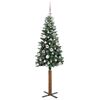 vidaXL Árbol de Navidad Delgado con 150 LED con soporte Verde 150 cm