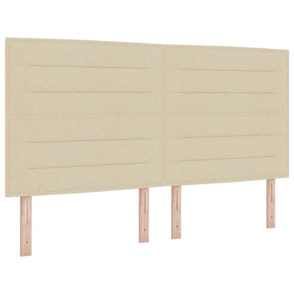 vidaXL Cama tipo Box Spring con colch&oacute;n Crema 180 x 200 cm tela