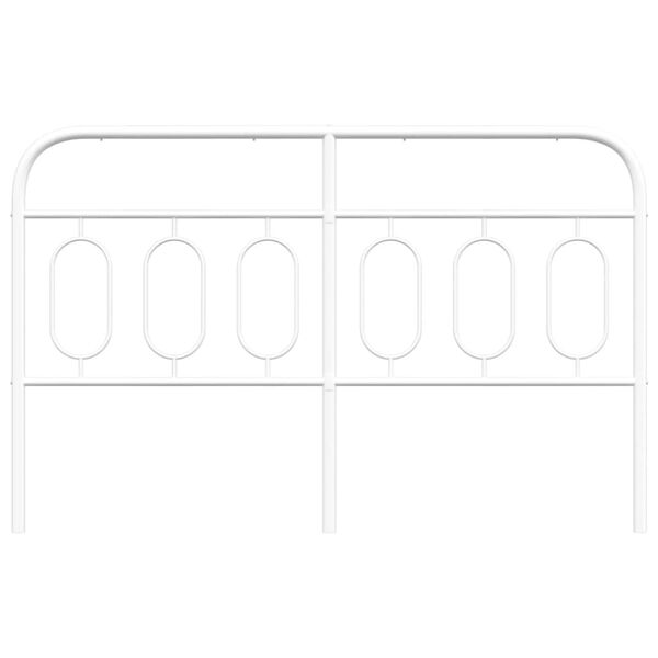 vidaXL Cabecero de metal blanco 140 cm