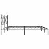 vidaXL Estructura cama sin colchón con cabecero metal negro 193x203 cm