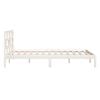 vidaXL Estructura de cama de madera maciza de pino blanco 140x200 cm
