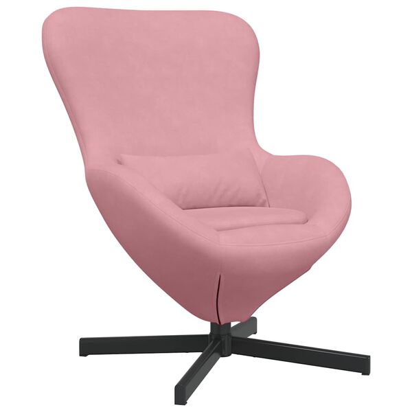 vidaXL Sill&oacute;n huevo Rosa 63 x 73 x 90 cm Terciopelo
