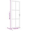 vidaXL Puerta interior vidrio EGS y aluminio blanco 76x201,5 cm