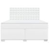 vidaXL Cama box spring con colch&oacute;n cuero sint&eacute;tico blanco 180x200 cm