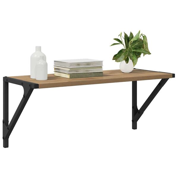 vidaXL Estanter&iacute;as de pared 2 pcs Roble artesanal 60 x 25 x 25,5 cm