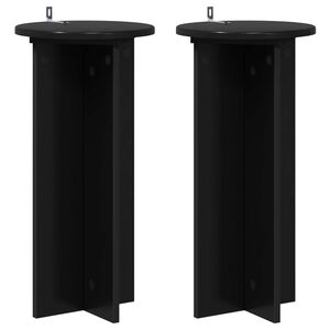 vidaXL Soporte de plantas 2 uds. Negro 29,5 x 29,5 x 60 cm