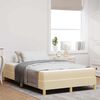 vidaXL Cama tipo Box Spring con colch&oacute;n Crema 120 x 200 cm tela