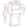 vidaXL Aparador alto de madera maciza de pino 60x40x120 cm