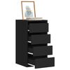 vidaXL Cajonera de esquina madera de ingenier&iacute;a negra 40x41x76 cm