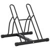 vidaXL Soporte para 2 bicicletas suelo independiente acero