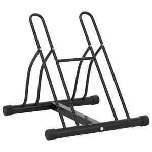 vidaXL Soporte para 2 bicicletas suelo independiente acero