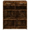 vidaXL Aparador de madera de ingeniería roble ahumado 80x42,5x93 cm