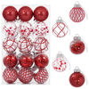 vidaXL Juego de bolas navide&ntilde;as 30 uds. Rojo &Oslash; 6 cm PET