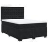 vidaXL Cama box spring con colch&oacute;n terciopelo negro 140x200 cm