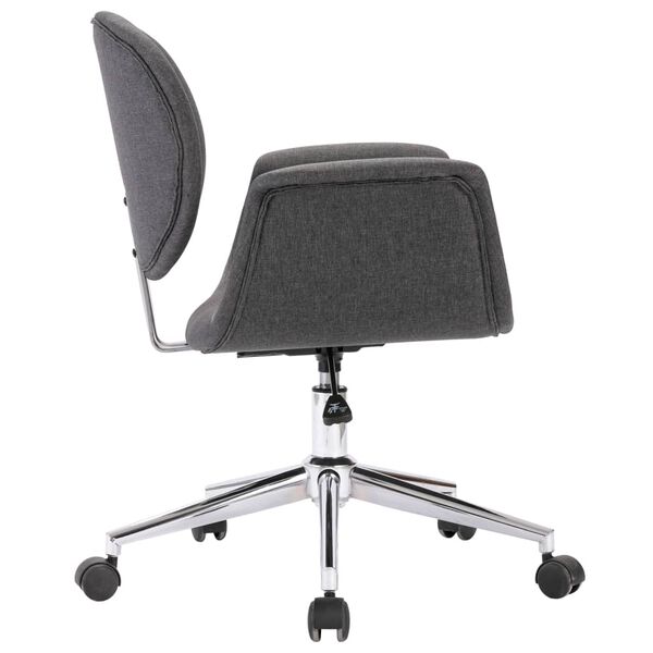 vidaXL Silla de oficina giratoria de tela gris