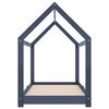 vidaXL Estructura de cama infantil madera maciza pino gris 70x140 cm