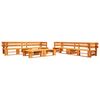 vidaXL Set de muebles de palets de jardín 6 piezas madera marrón miel