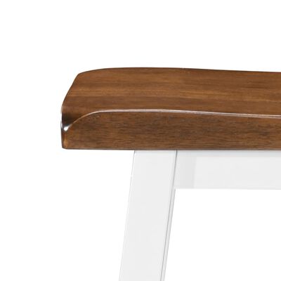 vidaXL Set de mesa y taburete de bar 3 piezas madera maciza