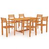 vidaXL Conjunto de comedor de jard&iacute;n 9 piezas madera maciza de teca