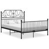 vidaXL Estructura de cama sin colch&oacute;n metal negro 140x200 cm