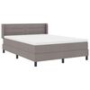 vidaXL Cama tipo Box Spring con colch&oacute;n Taup&eacute; 200 x 140 cm Poli&eacute;ster