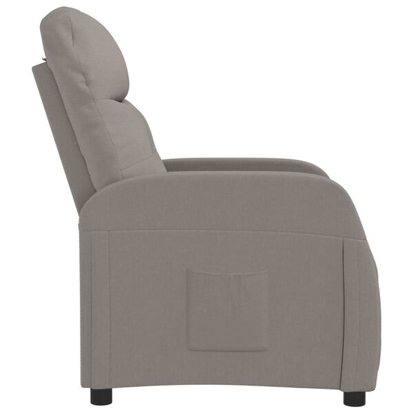 vidaXL Sill&oacute;n reclinable de tela gris taupe