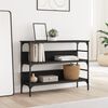 vidaXL Mesa consola madera de ingenier&iacute;a negro 100x32x75 cm