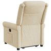 vidaXL Sill&oacute;n el&eacute;ctrico reclinable elevable de tela color crema