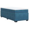 vidaXL Cama box spring con colch&oacute;n terciopelo azul oscuro 80x200 cm
