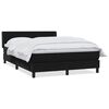 vidaXL Cama box spring con colch&oacute;n terciopelo negro 160x220 cm