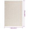 vidaXL Alfombra ZIZUR apariencia yute interior exterior crema