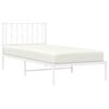 vidaXL Estructura cama sin colch&oacute;n con cabecero metal blanco 90x190 cm