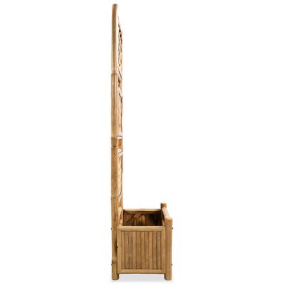 vidaXL Jardinera de jardín con enrejado bambú 40 cm
