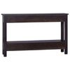 vidaXL Mesa consola de madera maciza caoba negro caf&eacute; 120x30x75 cm