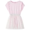 vidaXL Vestido infantil volantes rosa claro 104
