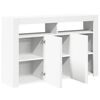 vidaXL Aparador con luces LED blanco 115,5x30x75 cm