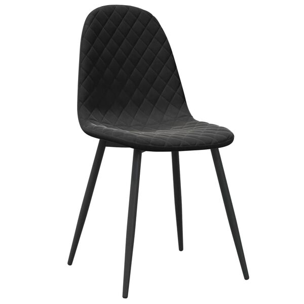 vidaXL Silla de comedor 6 unidades terciopelo negro