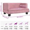 vidaXL Cama para perros de terciopelo rosa 60x40x30 cm
