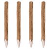 vidaXL Postes de valla puntiagudos 4 uds madera de avellano 90 cm