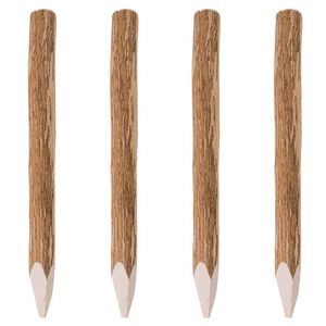 vidaXL Postes de valla puntiagudos 4 uds madera de avellano 90 cm