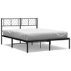 vidaXL Estructura cama sin colch&oacute;n con cabecero metal negro 160x200 cm