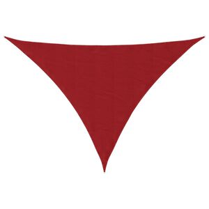 vidaXL Toldo de vela triangular tela Oxford rojo 2,5x2,5x3,5 m