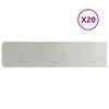 vidaXL Borde de C&eacute;sped 20 uds. 25 x 103 cm Acero inoxidable Plateado